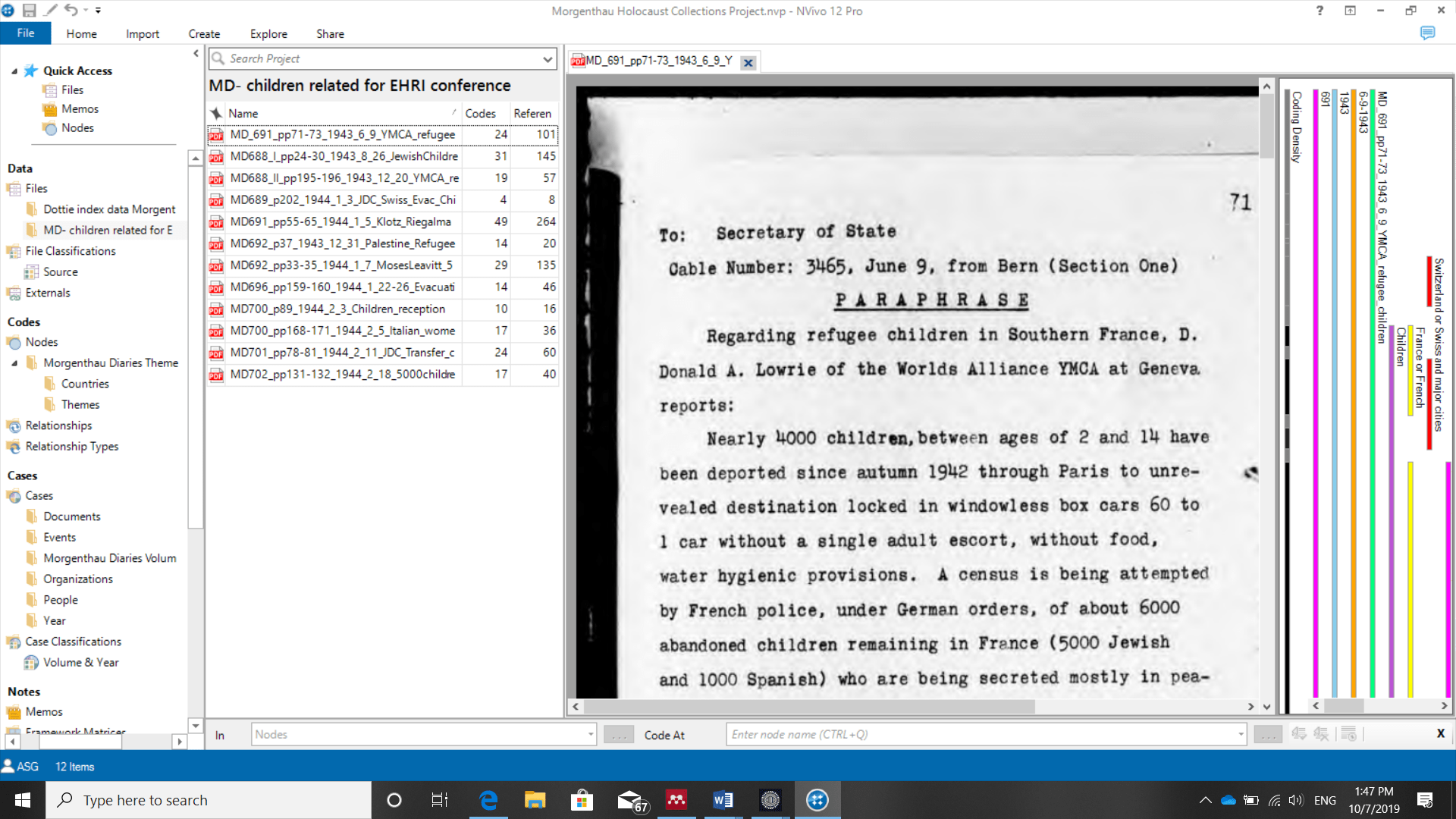 Cable 3465, Morgenthau Diaries Vol. 691, pp. 71-73, June 9, 1943